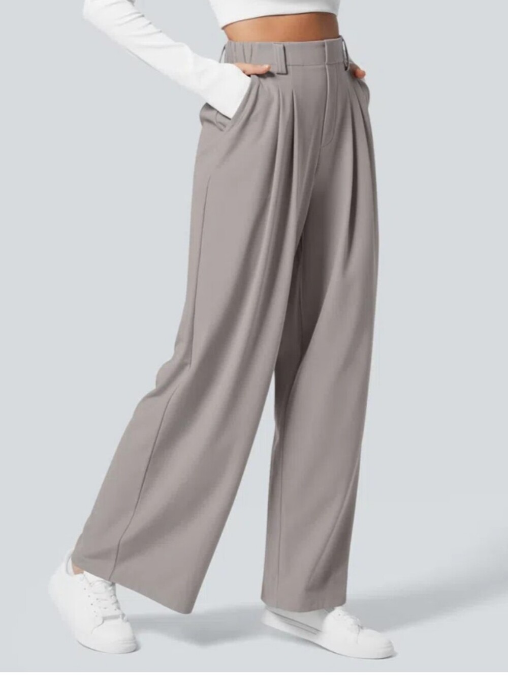 NWT Halara Flex High Waisted Pocket Wide Leg Waffle Work Pants